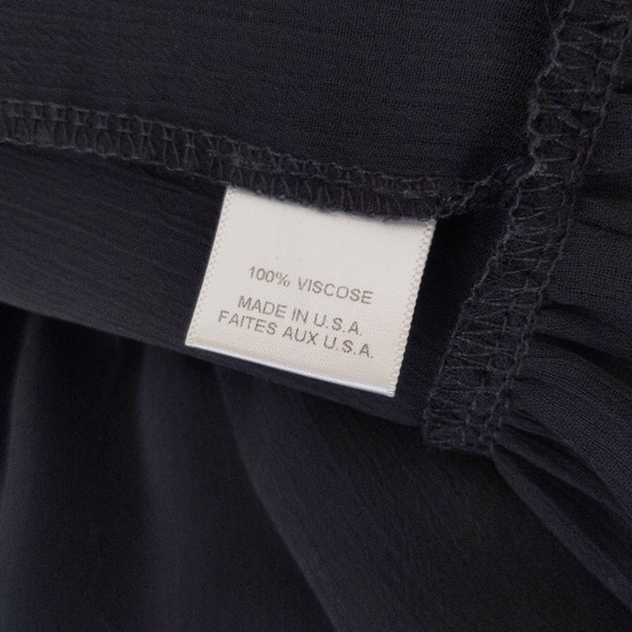 MISA Los Angeles  Black Chiffon Ruffle Off the Shoulder Mini Dress - Picture 12 of 12